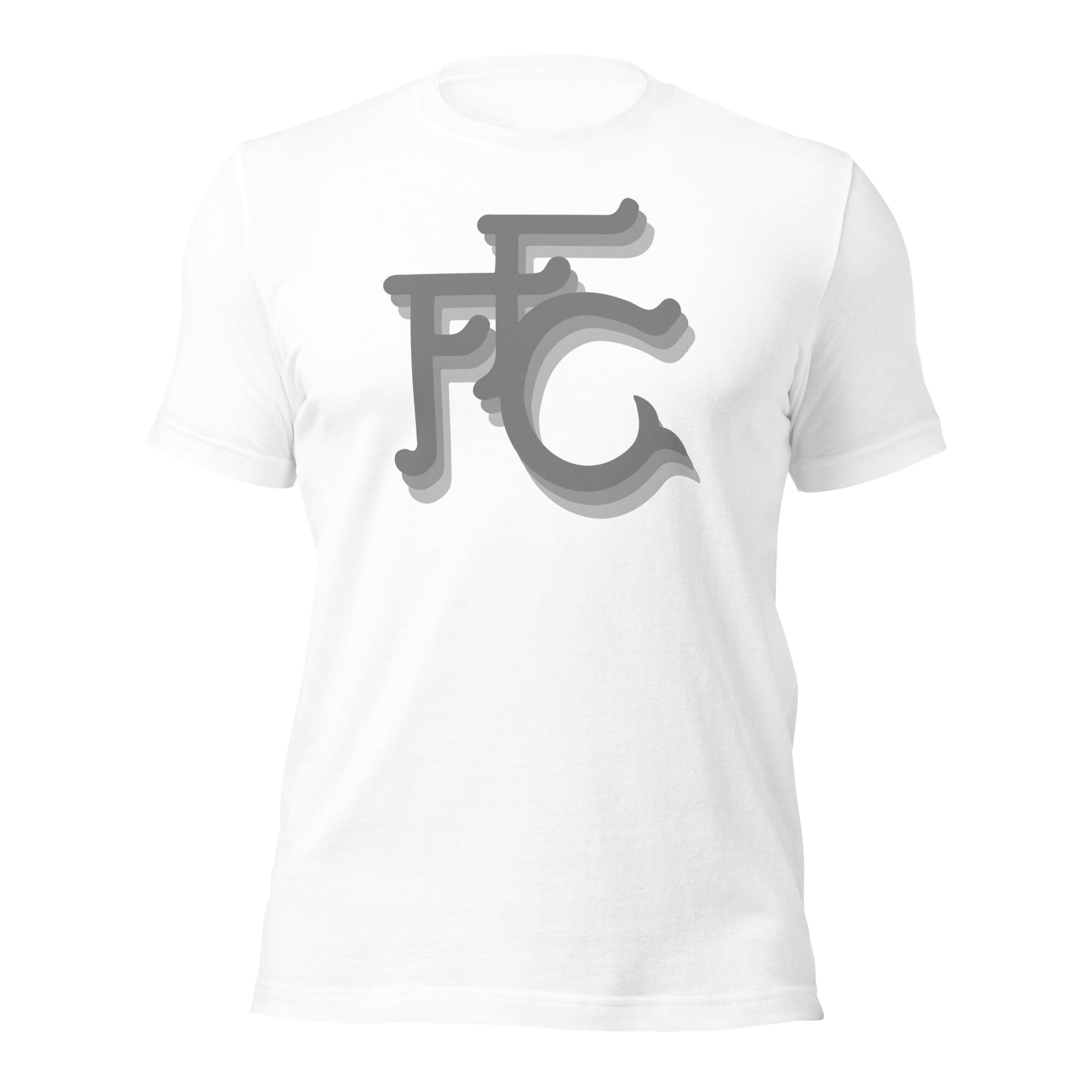 Vintage FFC Tee white unisex t-shirt front view – Fulham FC retro supporter merch by The Riverside Co.